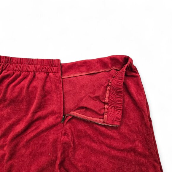 Skies Are Blue Twist Front Mini Skort Women's Faux Suede Zip Back Stretchy L - Picture 5 of 7